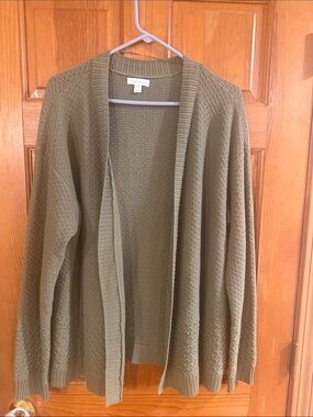 Charter club green open cardigan sweater size XXlarge.